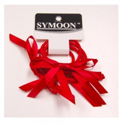 QS8228-RD RED HT SCHOOL HAIR TIE WITH BOW