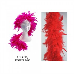 KT0661B-RD FEATHER BOA RED