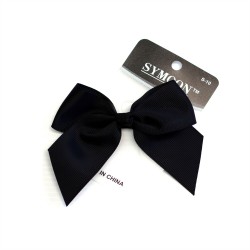 HE2030-BLK BLACK HAIR CLIP WITH BOW