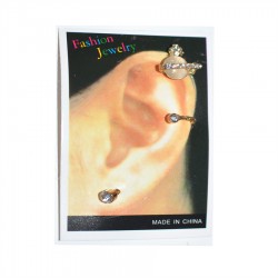 DE0521M ROUND CUFF AND STUD EARRING 2 PCS