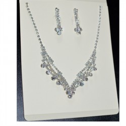CE8261H-6 DIAMONTE NECKLACE AND EARRING SET