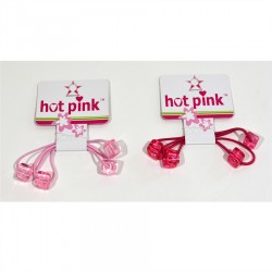 QE0132A CHILDREN HAIR TIE SQUARE PINK, HOT PINK